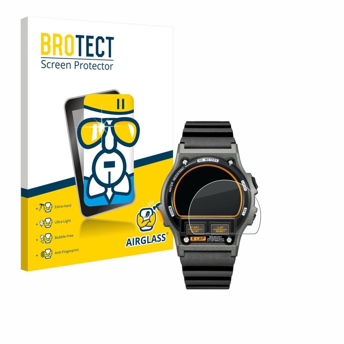 Screenprotector voor Timex Ironman TW5M54300 Beschermglas transparant