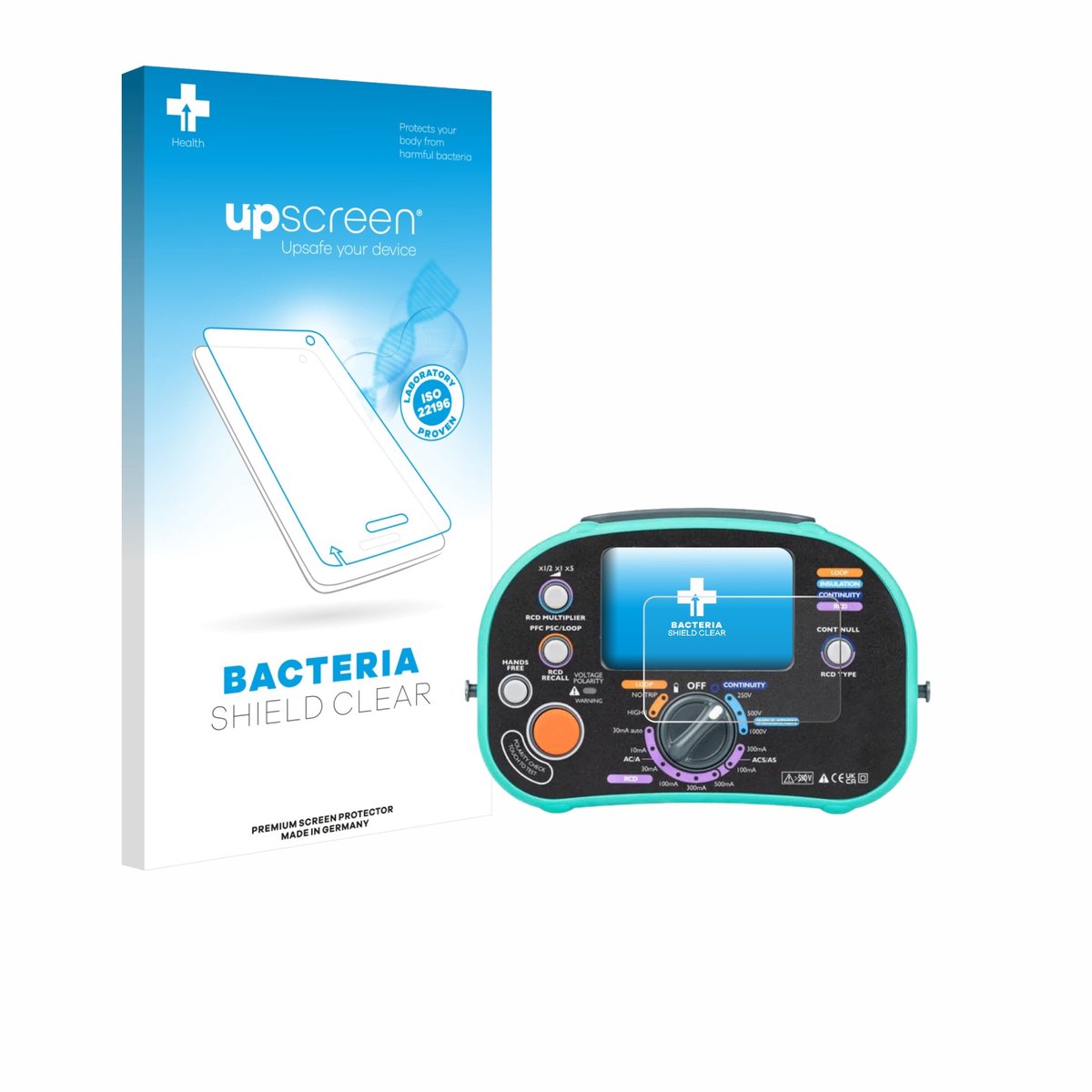 upscreen - Screenprotector voor Kewtech KT63DL - Folie Beschermfolie transparant antibacterieel