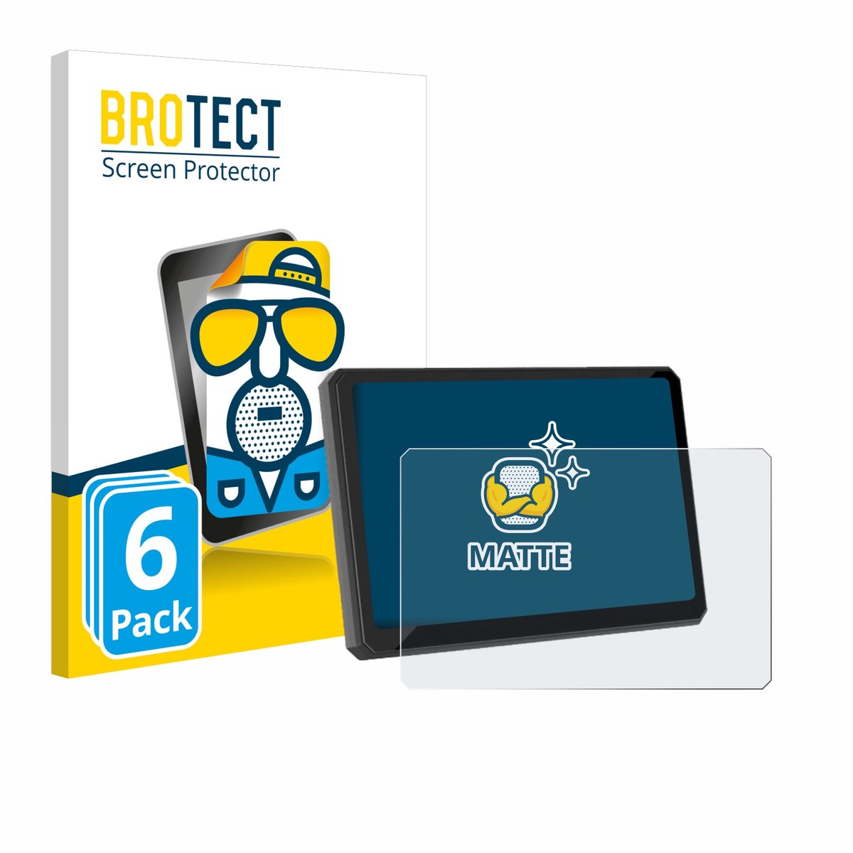 BROTECT - Screenprotector voor Carpuride W502BS Pro 5" - Folie Beschermfolie matte 6 Stuks