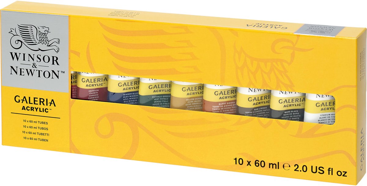 Winsor & Newton 2190517 Galeria Acrylverf Set – 10 × 60 ml – Acrylverf voor Beginners & Kunstenaars — afbeelding 5
