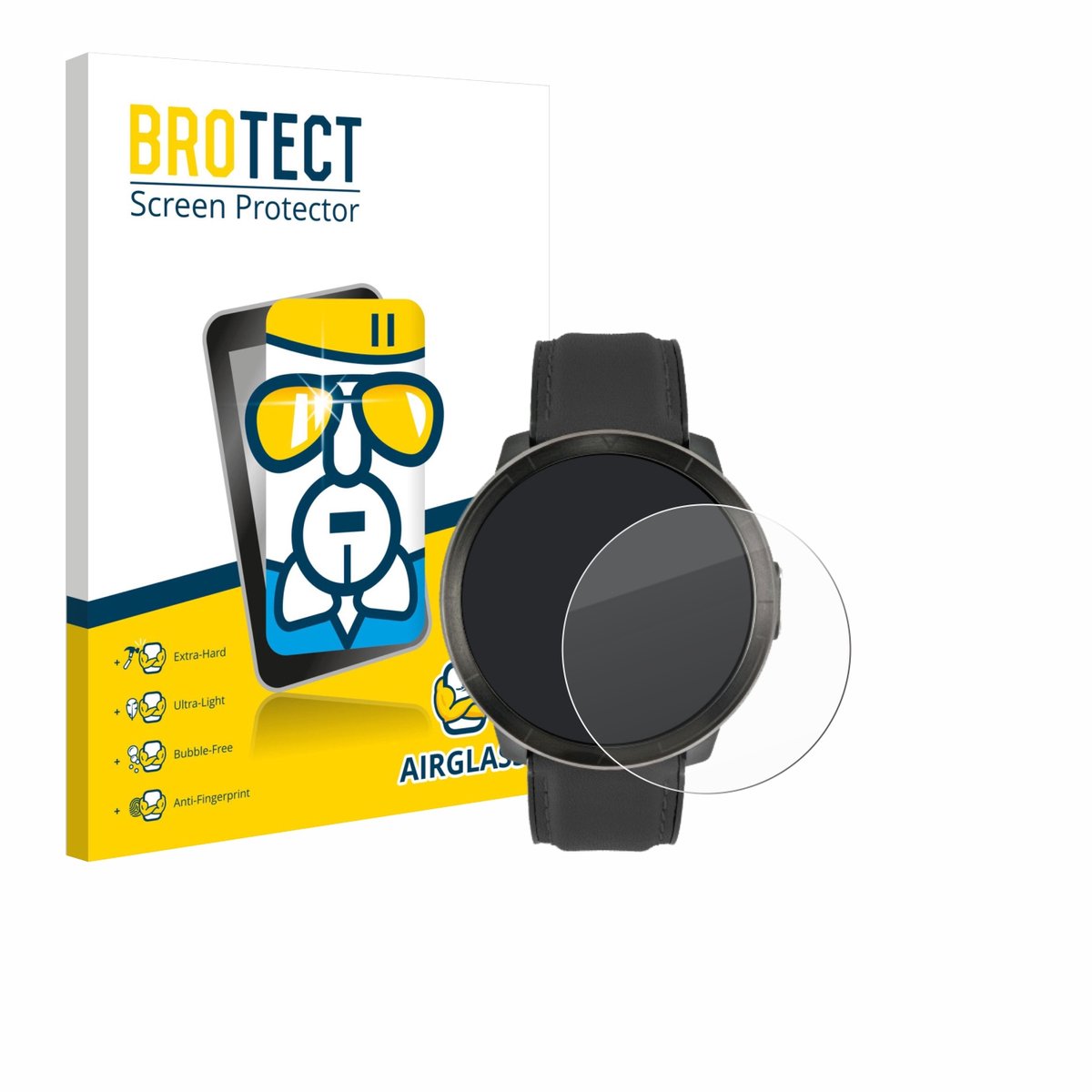Screenprotector voor Watchmark Kardiowatch WM18 Plus Beschermglas transparant