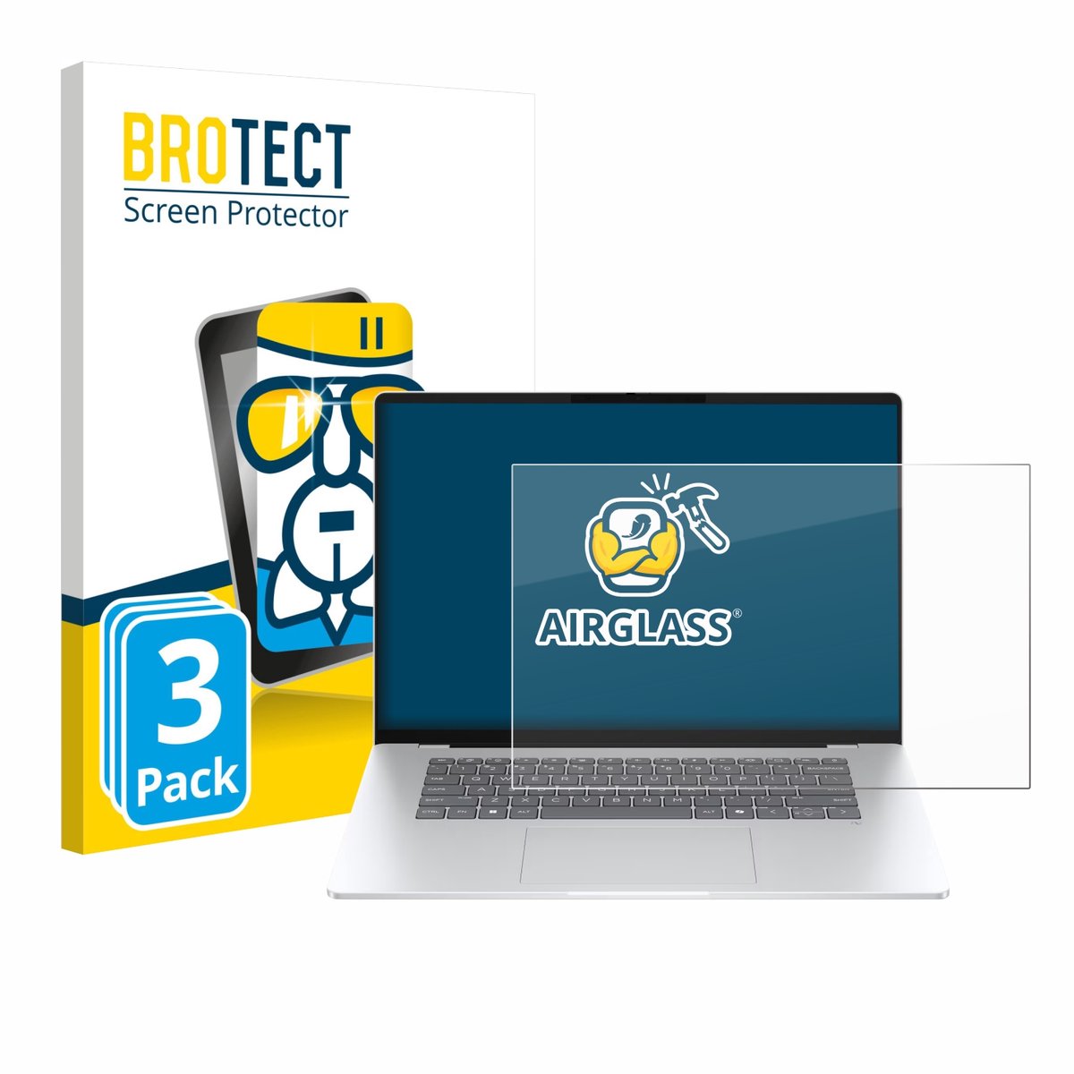 Screenprotector 3 Stuks voor HP OmniBook 5 16 Beschermglas transparant