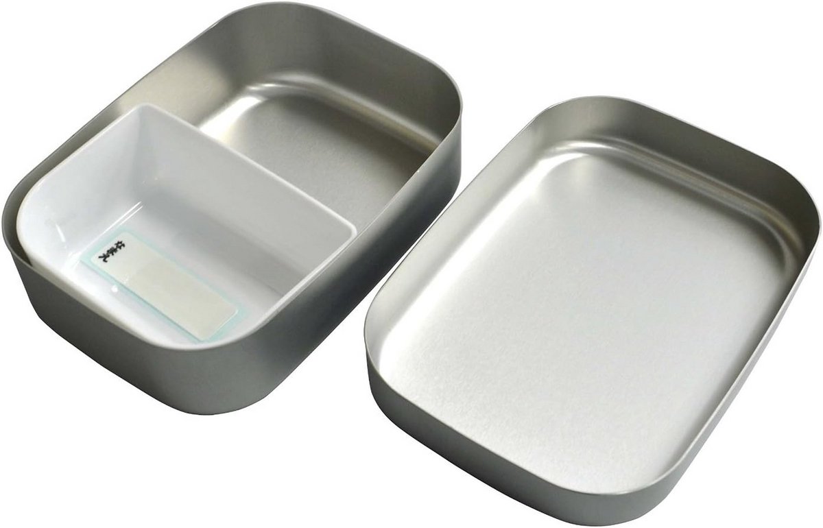 Aluminium Lunchtrommel Compact met Deksel voor Lunch en Snacks