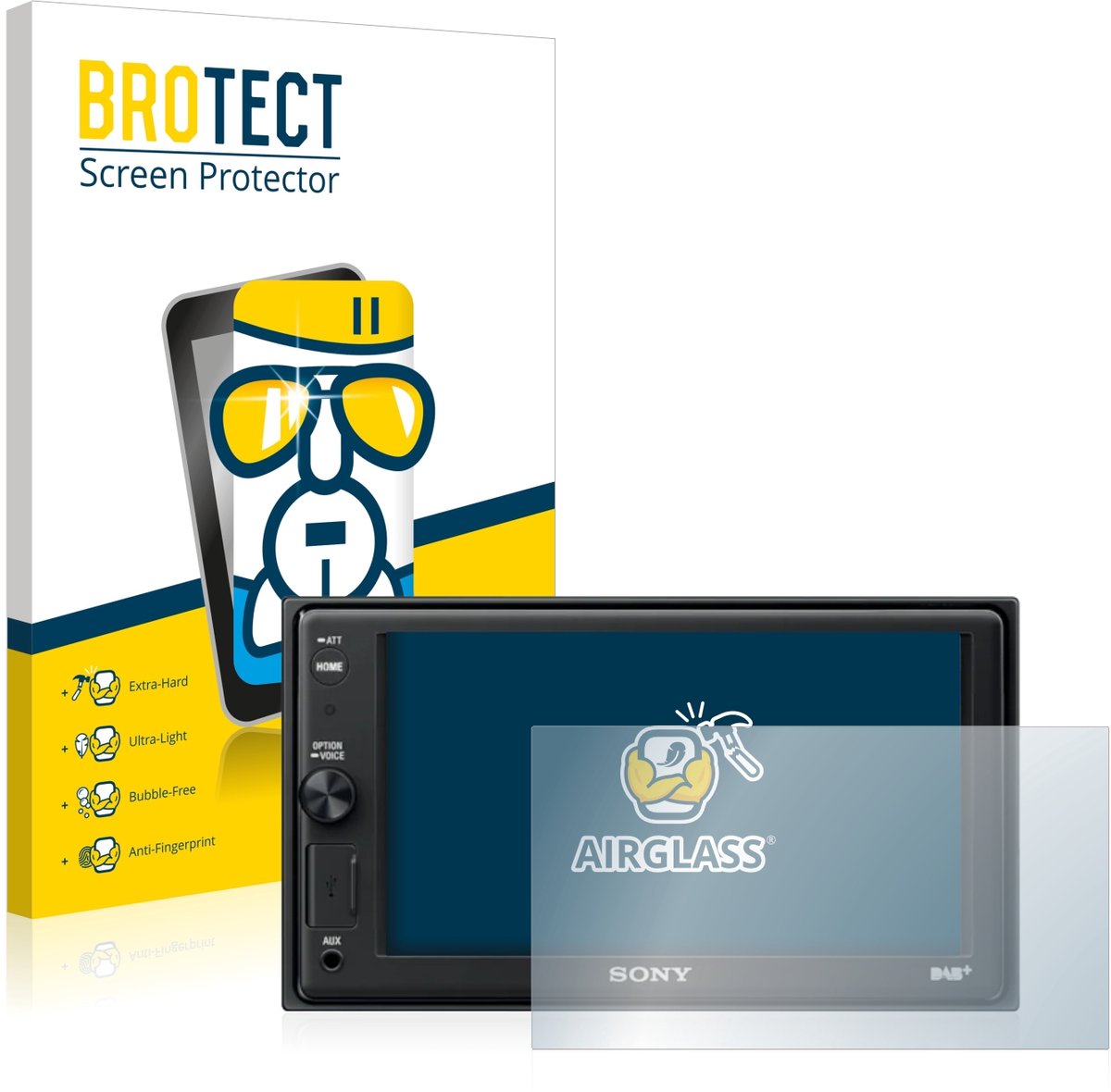 Screenprotector voor Sony XAV-AX1005DB Beschermglas transparant