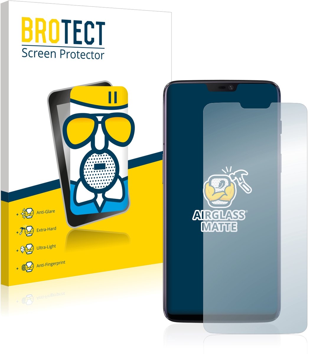 BROTECT - Screenprotector voor OnePlus 6 - Folie Beschermfolie Beschermglas matte