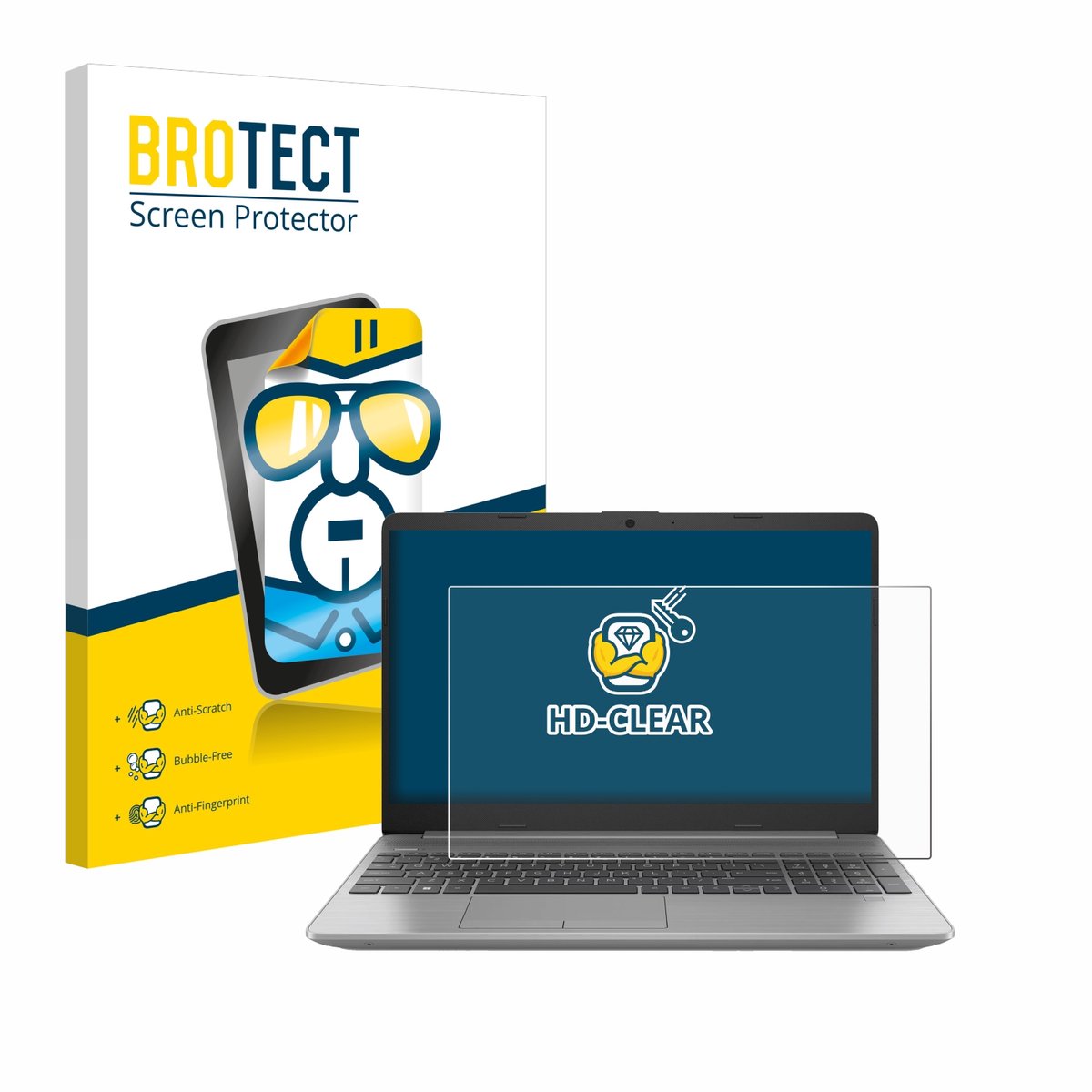 BROTECT - Screenprotector voor HP 250 G9 - Folie Beschermfolie transparant