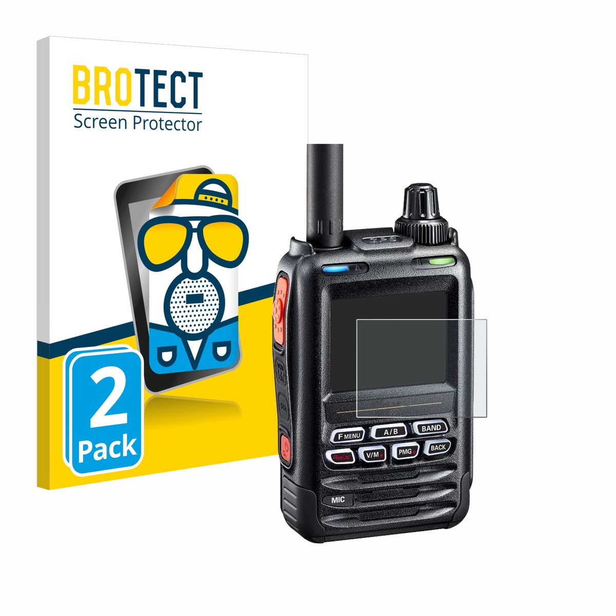 BROTECT - Screenprotector voor Yaesu FT-5DE/DR - Folie Beschermfolie matte 2 Stuks