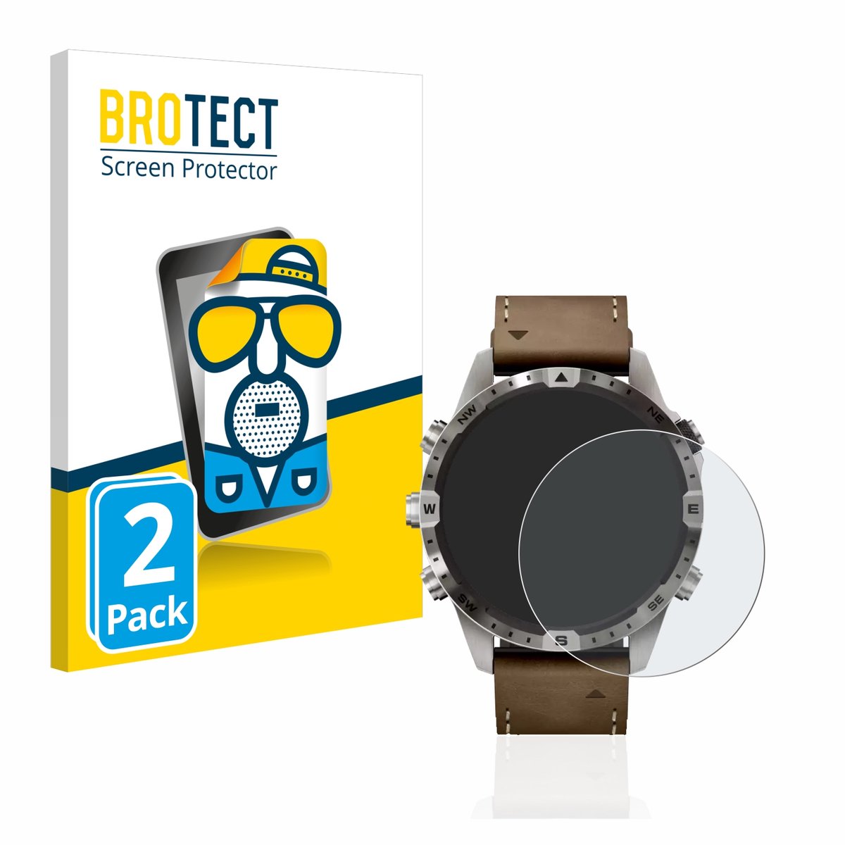 BROTECT - Screenprotector voor Garmin Marq Adventurer (Gen 2) - Folie Beschermfolie matte 2 Stuks