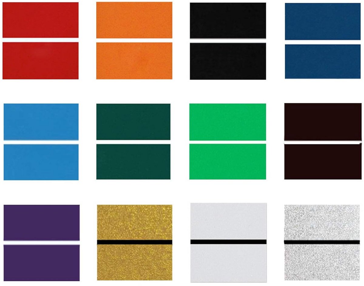 Dubbelkleur Gravure Plaat 12 Stuks 12 Kleuren voor Bewegwijzering en Badges