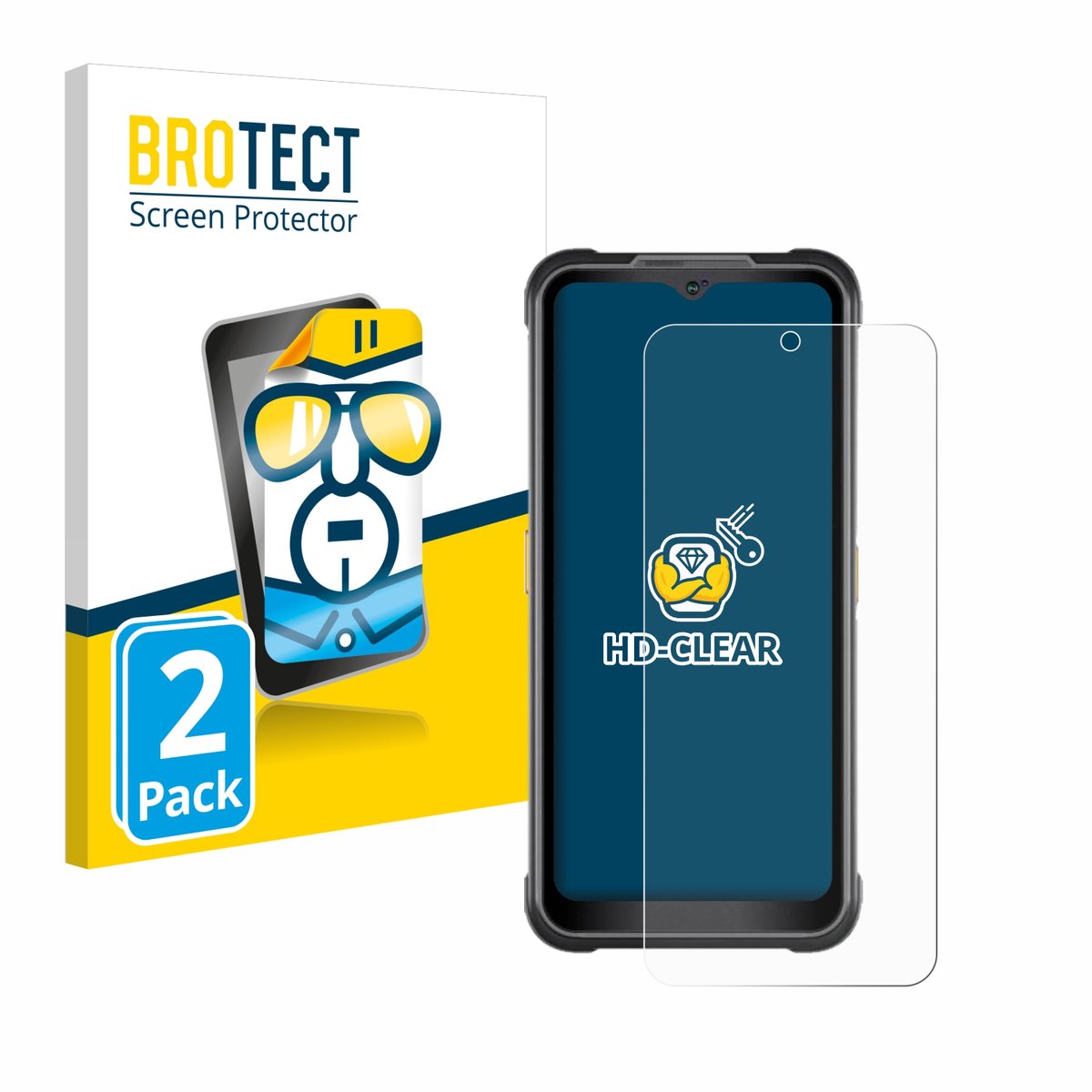 BROTECT - Screenprotector voor AGM G2 Guardian - Folie Beschermfolie transparant 2 Stuks