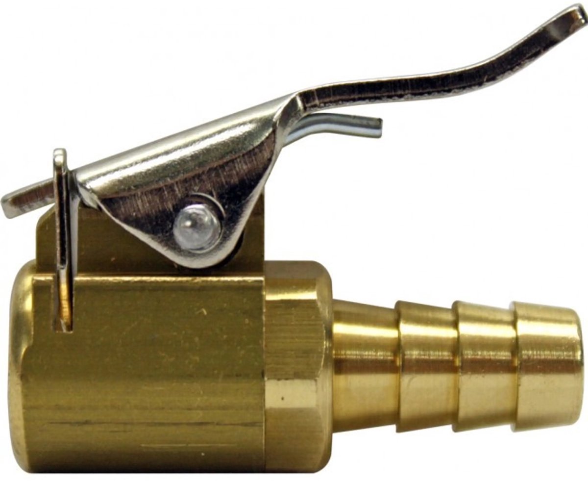 Bandenpompnippel voor autoventiel met een 6mm slangaansluiting