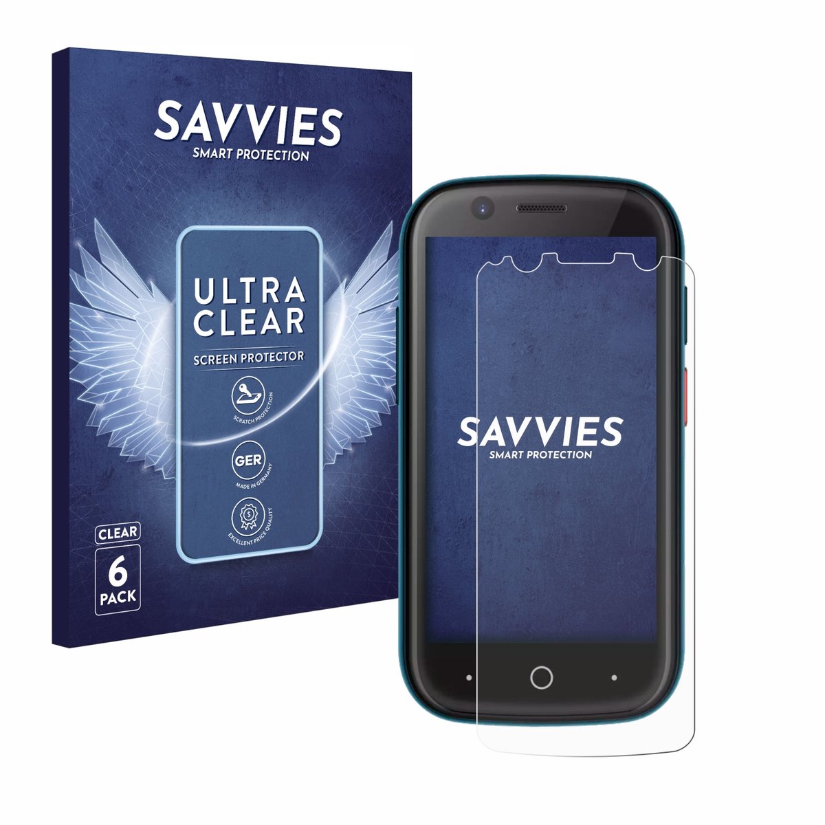 Savvies - Screenprotector voor Unihertz Jelly 2 - Folie Beschermfolie transparant 6 Stuks