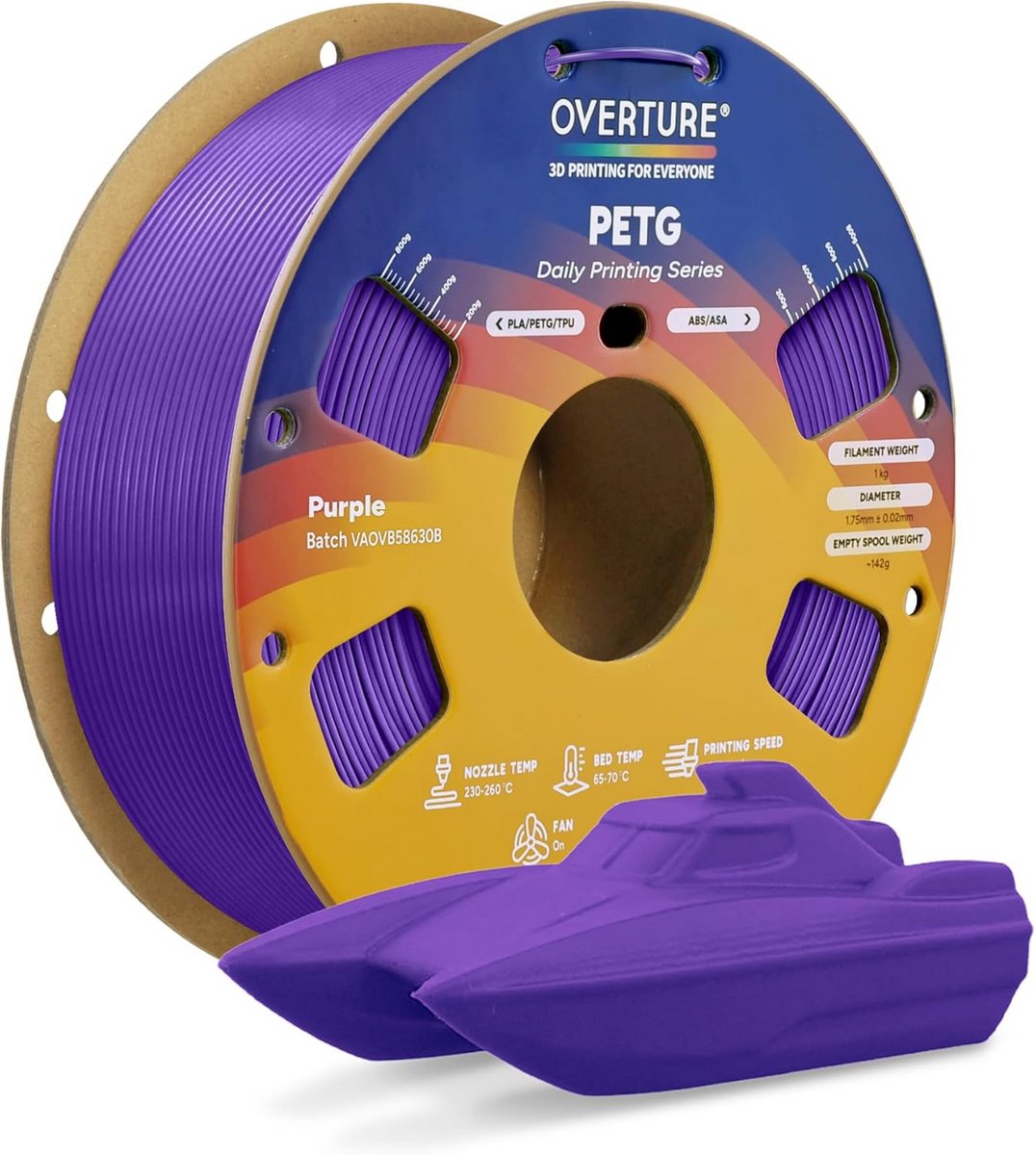 PETG 3D Printer Filament 1.75mm 1kg Spoel - Hoge Precisie voor Betrouwbare Prints