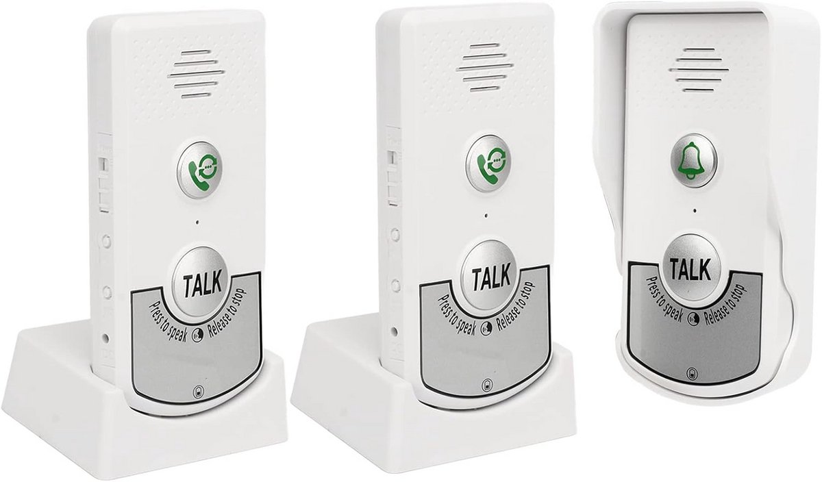 Draadloos Intercom Systeem met Lange Afstand en Spraakfunctie - Ideaal voor Huis, Kantoor en Hotel