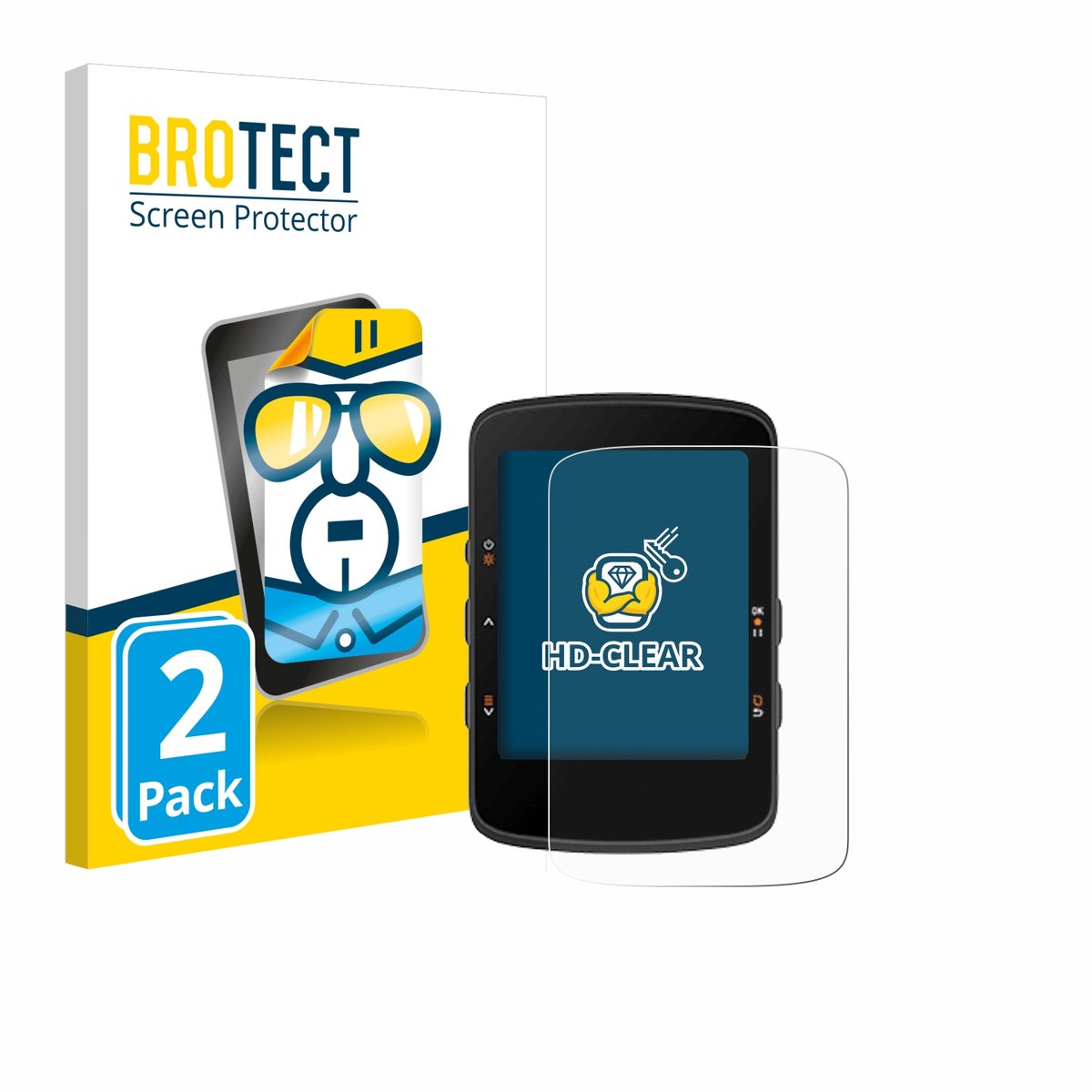 BROTECT - Screenprotector voor Bryton Rider 460 - Folie Beschermfolie transparant 2 Stuks