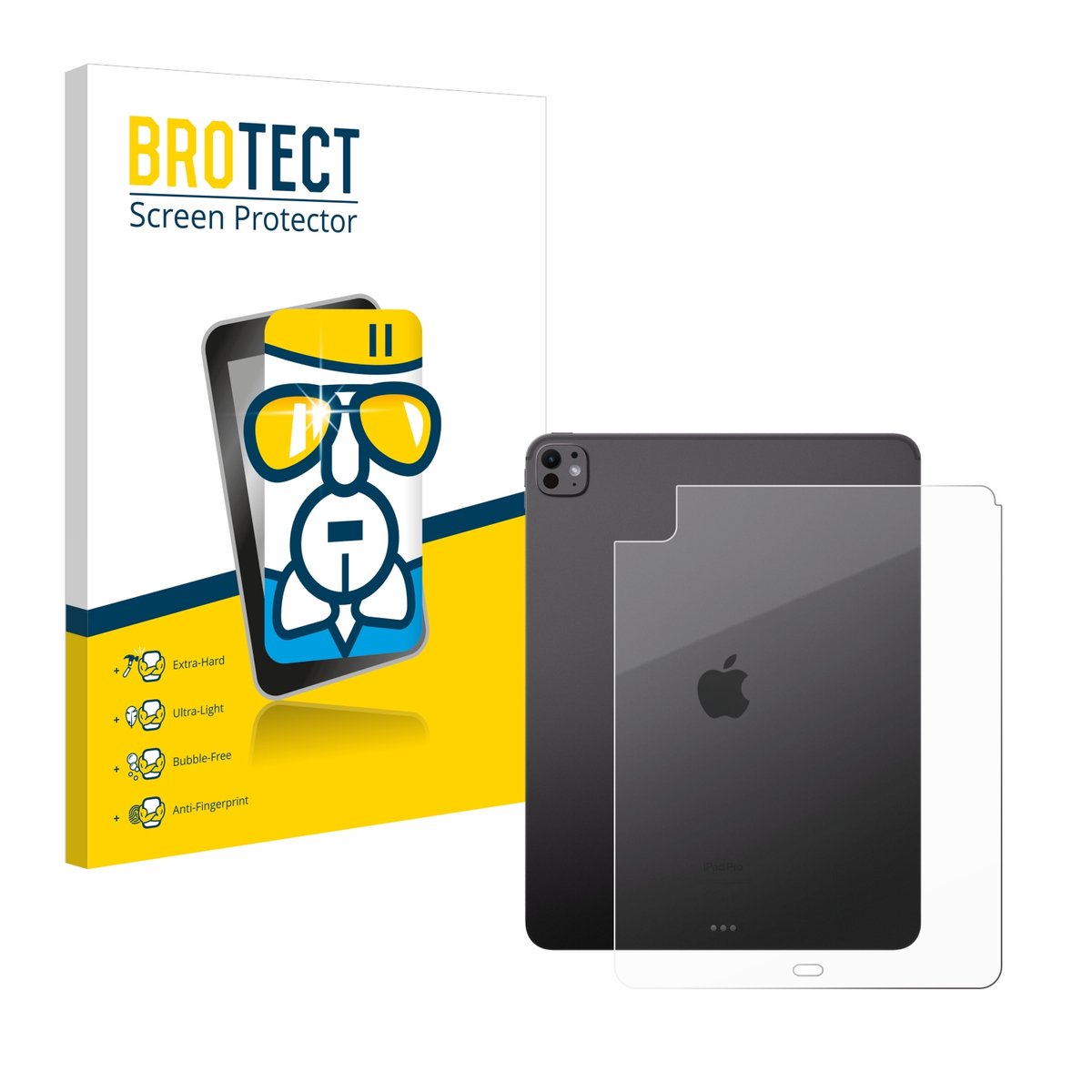 Screenprotector voor Apple iPad Pro 13" WiFi 2024 (Achterkant) Beschermglas transparant