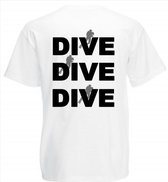 Procean DIVE DIVE DIVE t-shirt men 4XL wit