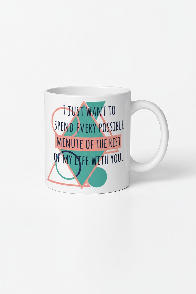 Liefdesmok 'Rest van Mijn Leven Met Jou' - Romantisch Keramisch Geschenk