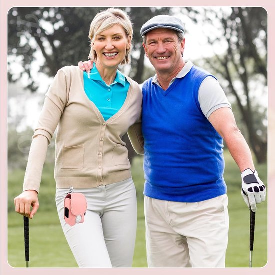 Golfbal Tashouder - Minirugzak met Riemclip & Leer Tee Houder - Draagbare Sportaccessoire voor op de Green - Compact Opbergpouch voor Sleutels en Telefoon van Merkloos — afbeelding 3