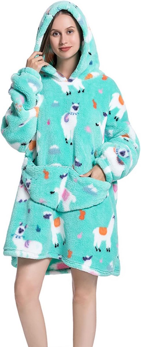 Oversized Hoodie Deken met Mouwen - Comfortabele, Warme Draagbare Sweatshirt Deken voor Volwassenen en Kinderen