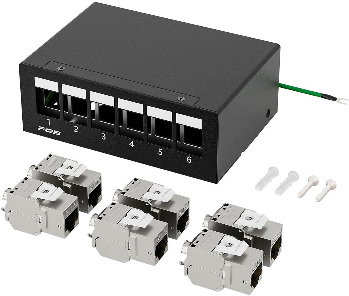Patchpaneel 6 Poorten CAT7 STP voor Netwerkkabel Installatie