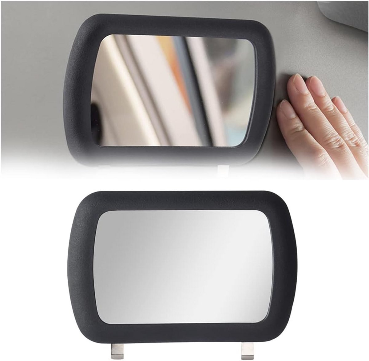 Universele Make-up Spiegel voor Zonneklep Auto - Clip-on Cosmetische Spiegel voor Dames