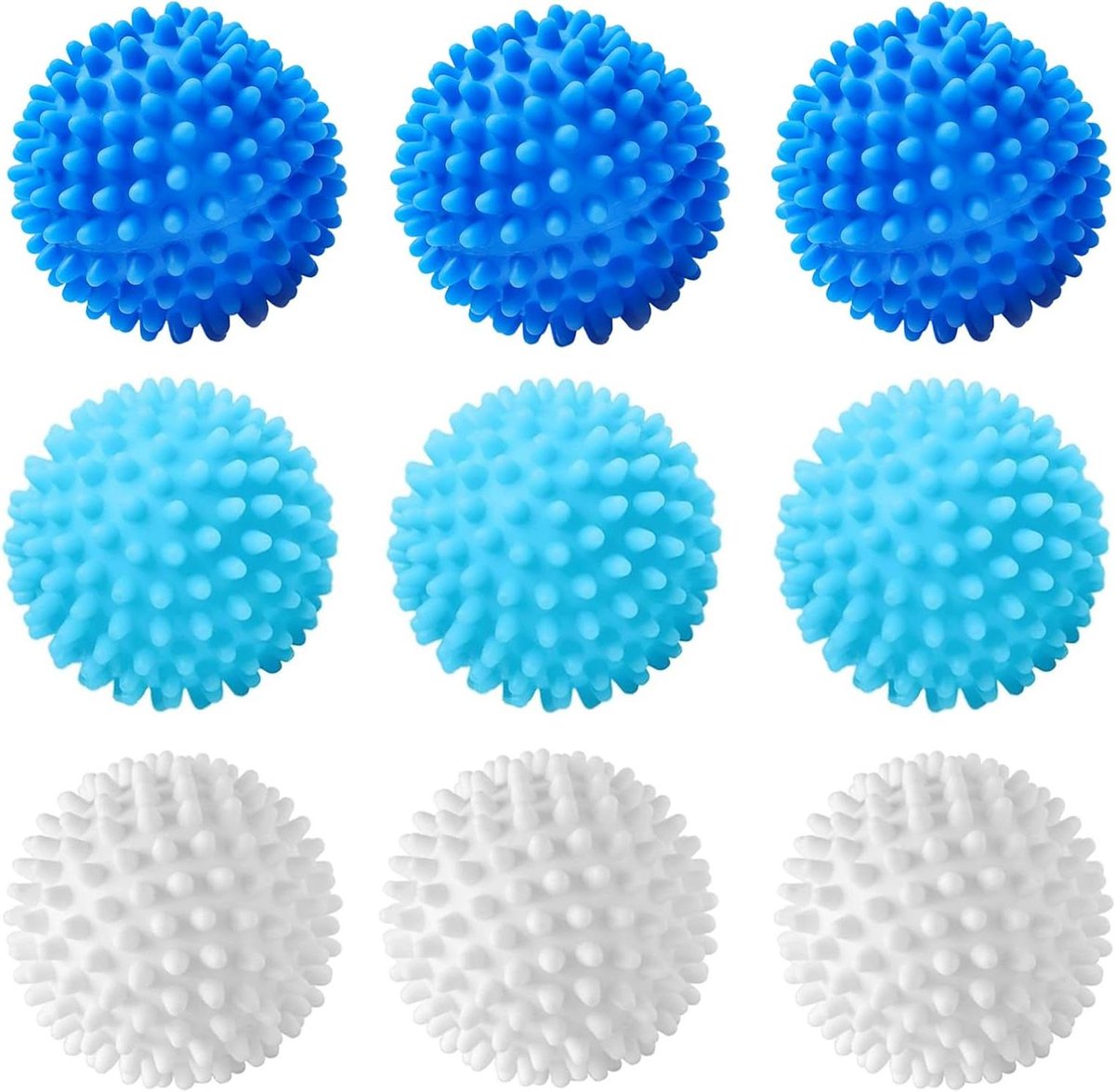 Herbruikbare drogerballen - set van 9 stuks voor wasmachine en droger - wasbal met haarvanger - duurzaam en efficiënt - wasgoedverzorging