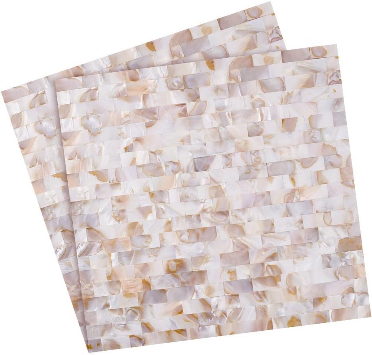 2 Stuks Zelfklevende Wandtegels Parelmoer Mozaïek 20x29 cm - Makkelijk Plakken Keuken & Ba