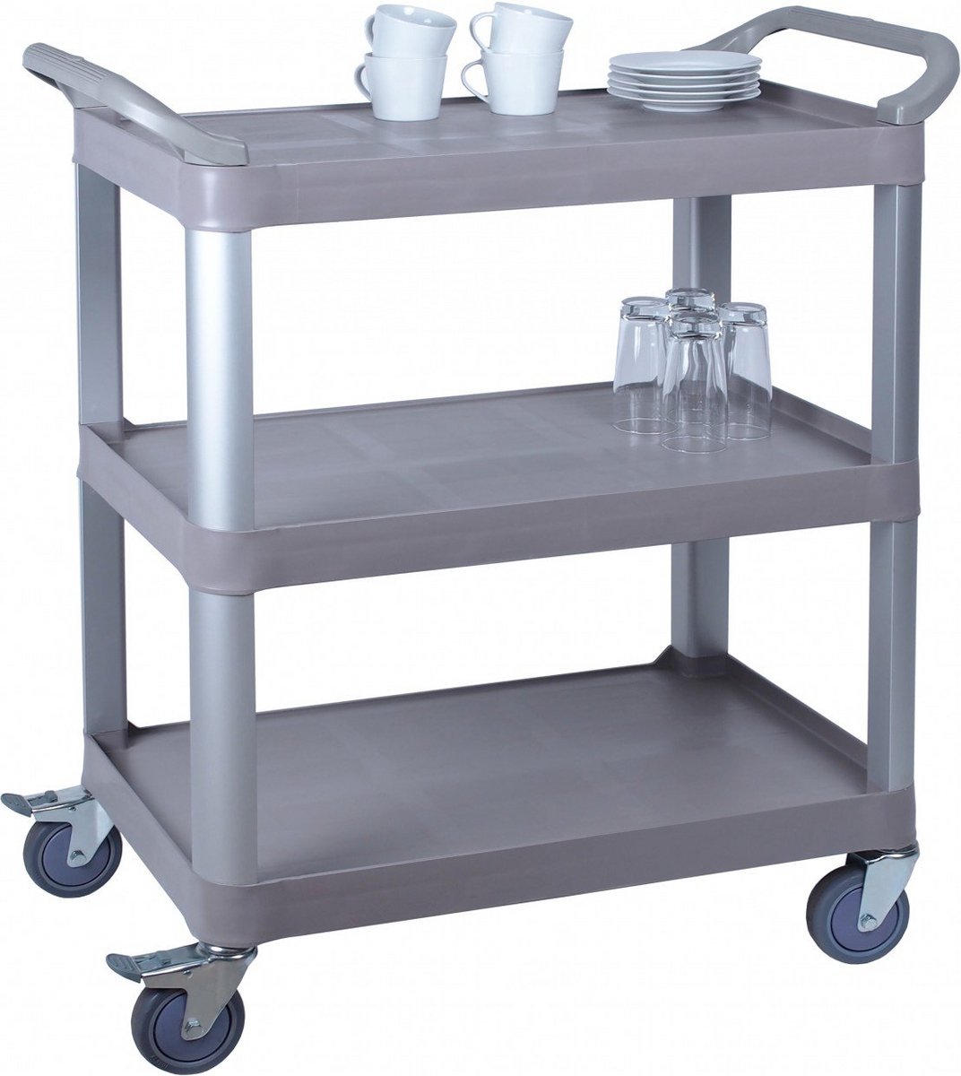 Professionele Serveerwagen met 3 plateaus voor horeca en Catering