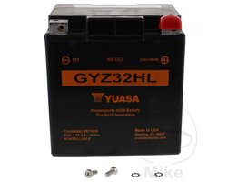 YUASA BATTERY GYZ® 12V 1 LEAD ACID MAINTENANCE FREE REPLACEMENT BLACK