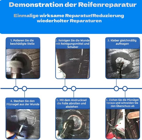 24x Bandenreparatiesets voor Auto en Vrachtwagen - Rubberen Schimmelpluggen — afbeelding 3