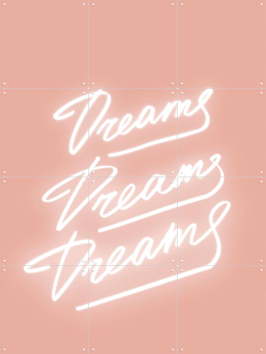 IXXI Dreams, Cocorrina - 60 x 80 cm - Gratis ophangtool - Grote wanddecoratie en posters - Minimalisme, Grafisch Ontwerp, Typografie, Woonkamer