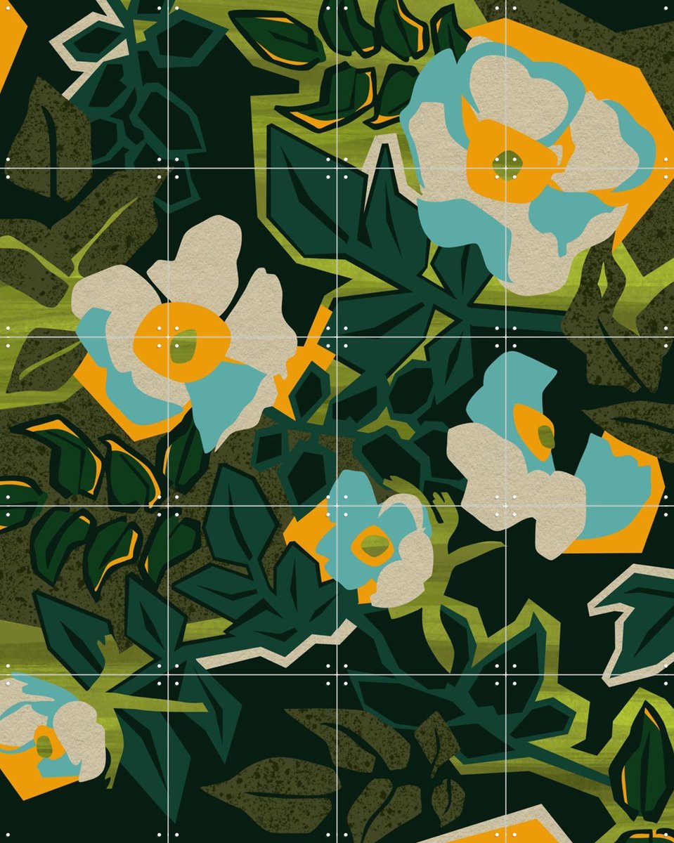 IXXI Wild Roses, Megan Gallagher & Van Gogh 21st Century - 80 x 100 cm - Gratis ophangtool - Grote wanddecoratie en posters - Klassiek, Illustraties