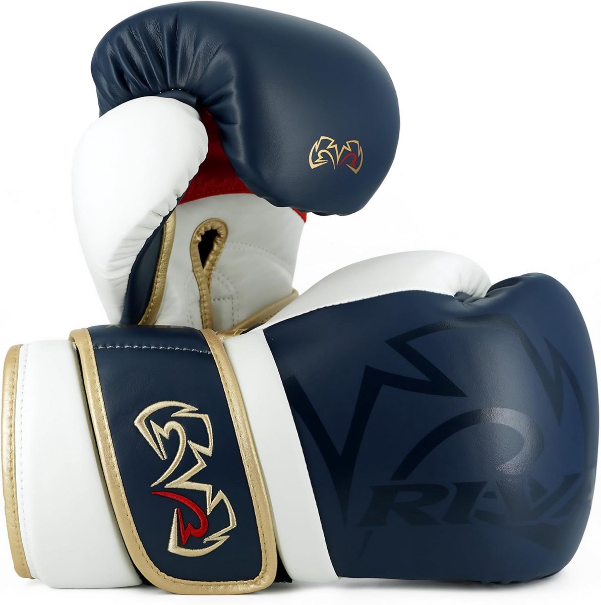 Stevige Sparring Bokshandschoenen Navy Blauw - Klittenband Sneldrogend Schuimvulling 14oz