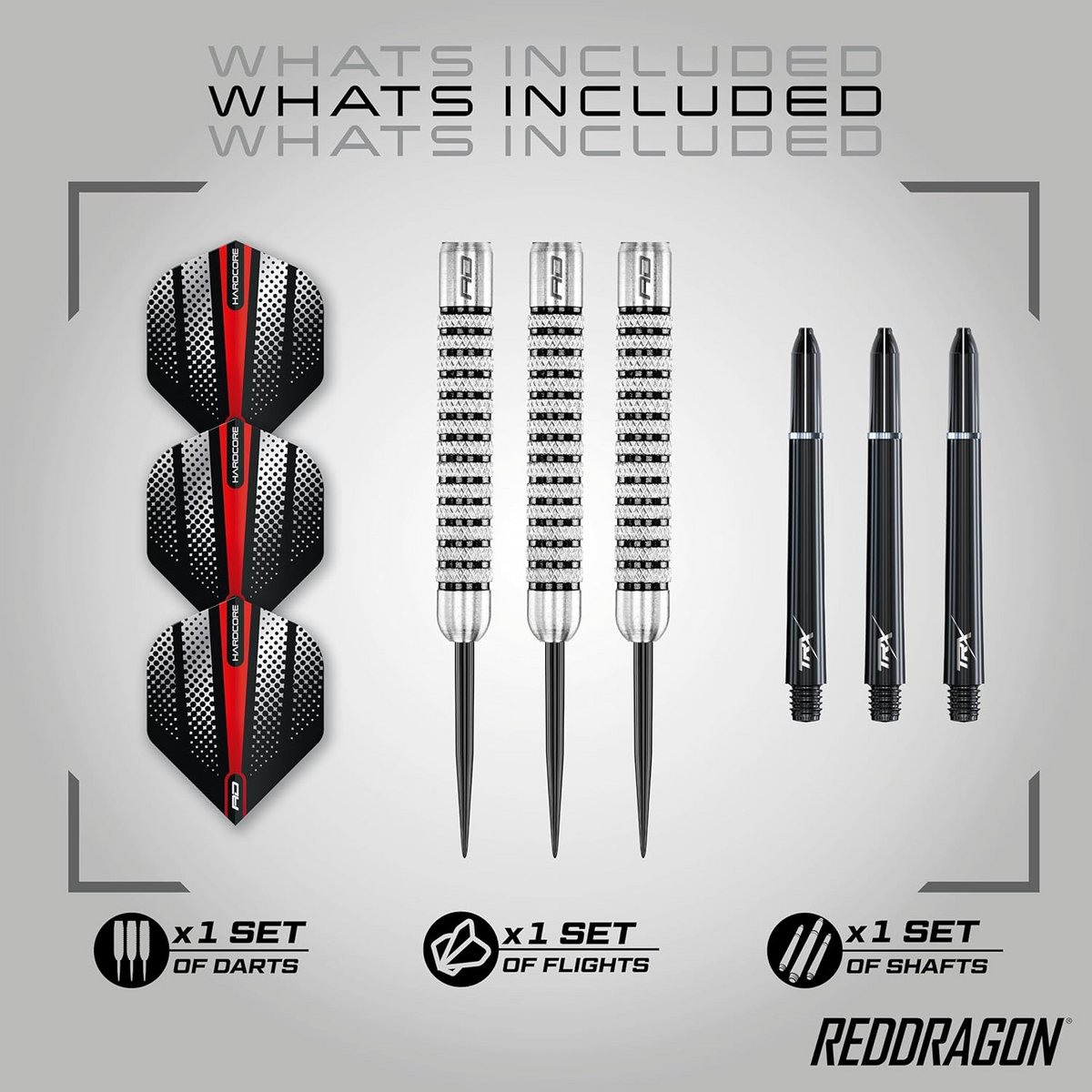 Professionele Tungsten Steeltip Darts (22g-26g) met Scherpe Grip en Extra Dikke Flights