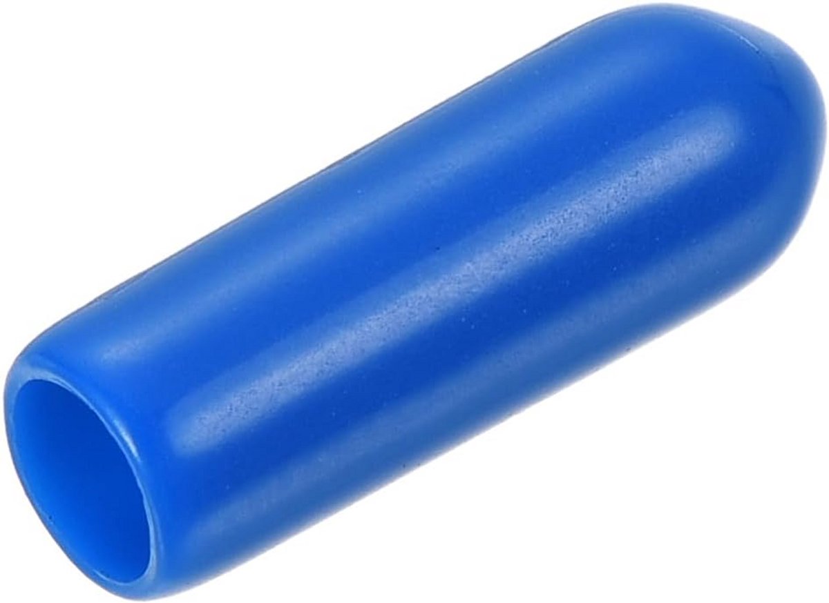 15 Stuks Ronde Rubber Doppen voor Buis, Draad en Meubels - 4mm Binnendiameter - Beschermkappen Blauw
