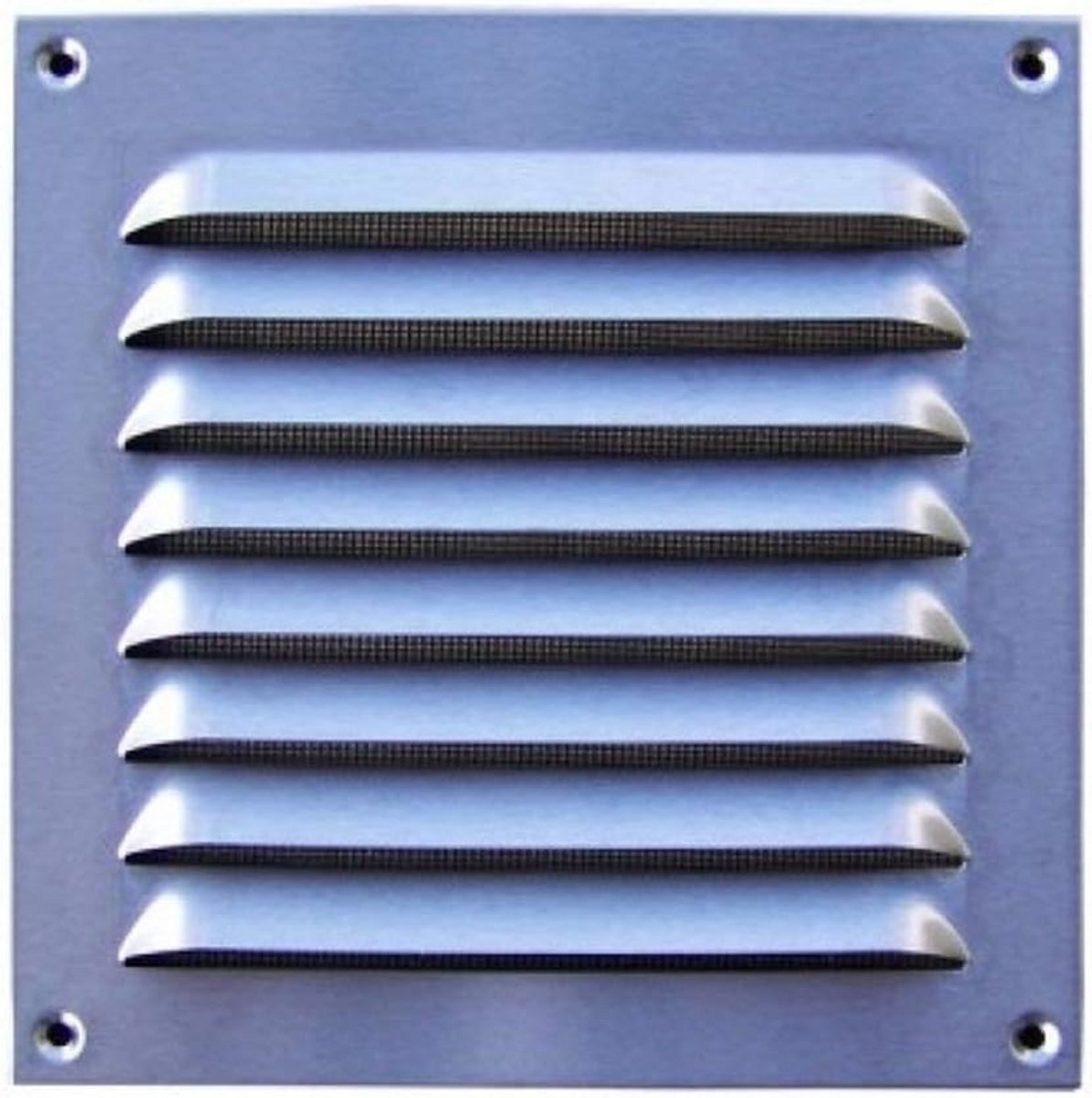 Vierkant Ventilatorrooster RVS 200x200 mm met Pollenfilter en Montagekit