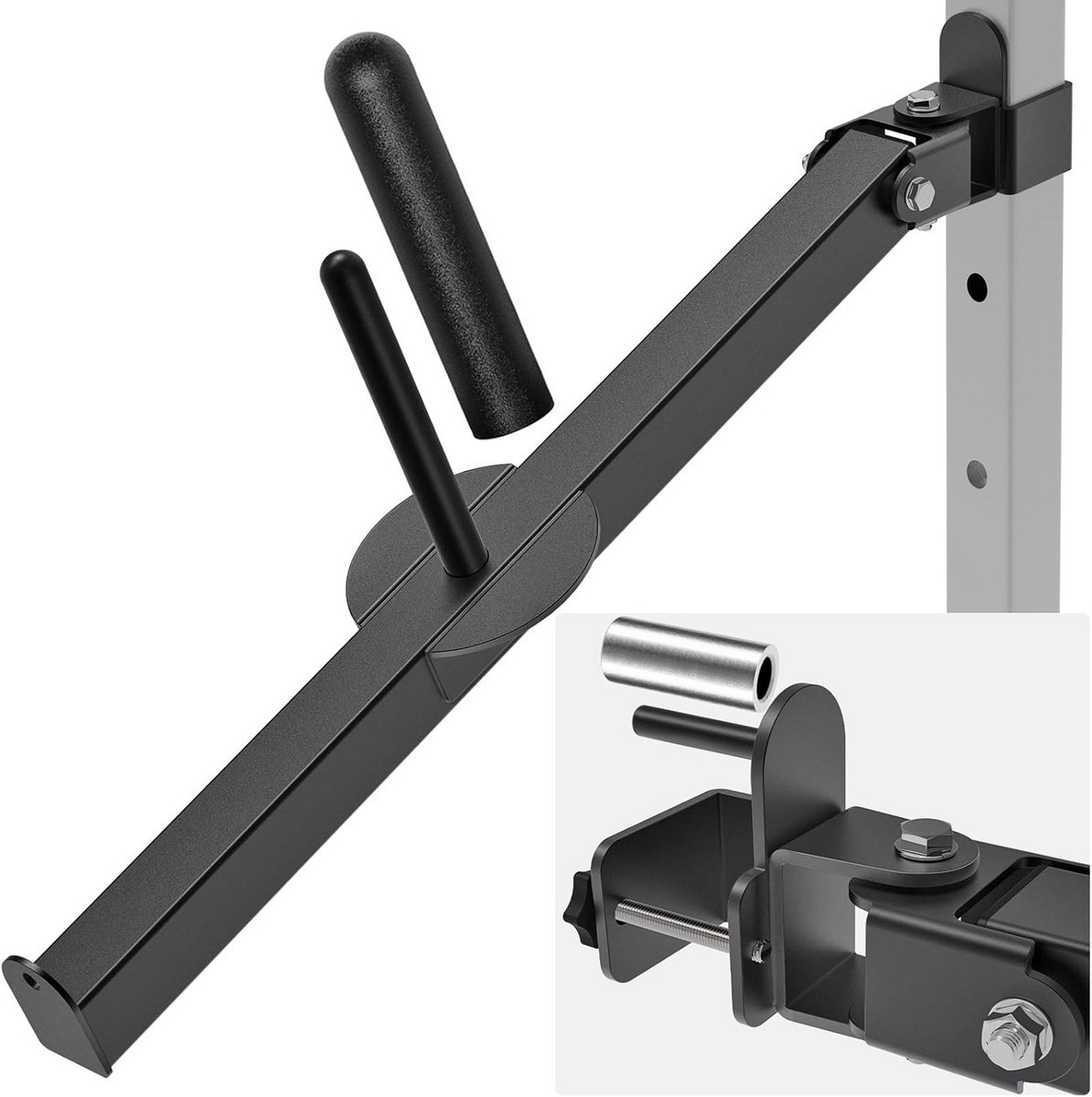 Verstelbare Belt Squat Hendel Arm voor Squat Rack en Power Cage | Geschikt voor Verschillende Platen