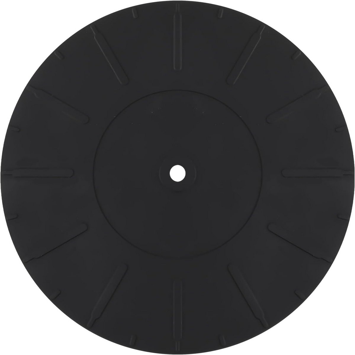 Antistatische Siliconen Draaitafelmat voor Vinylplaten - Zwart 17cm