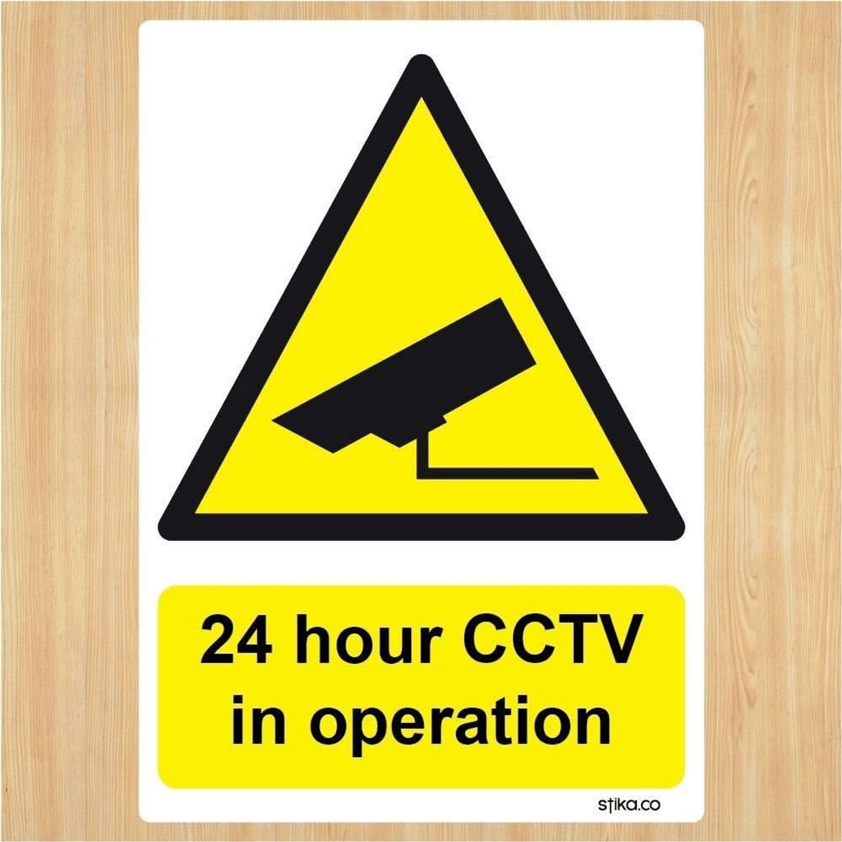 Camerabewaking Aanwezig Sticker 24 Uur Bewaking Vinyl A5