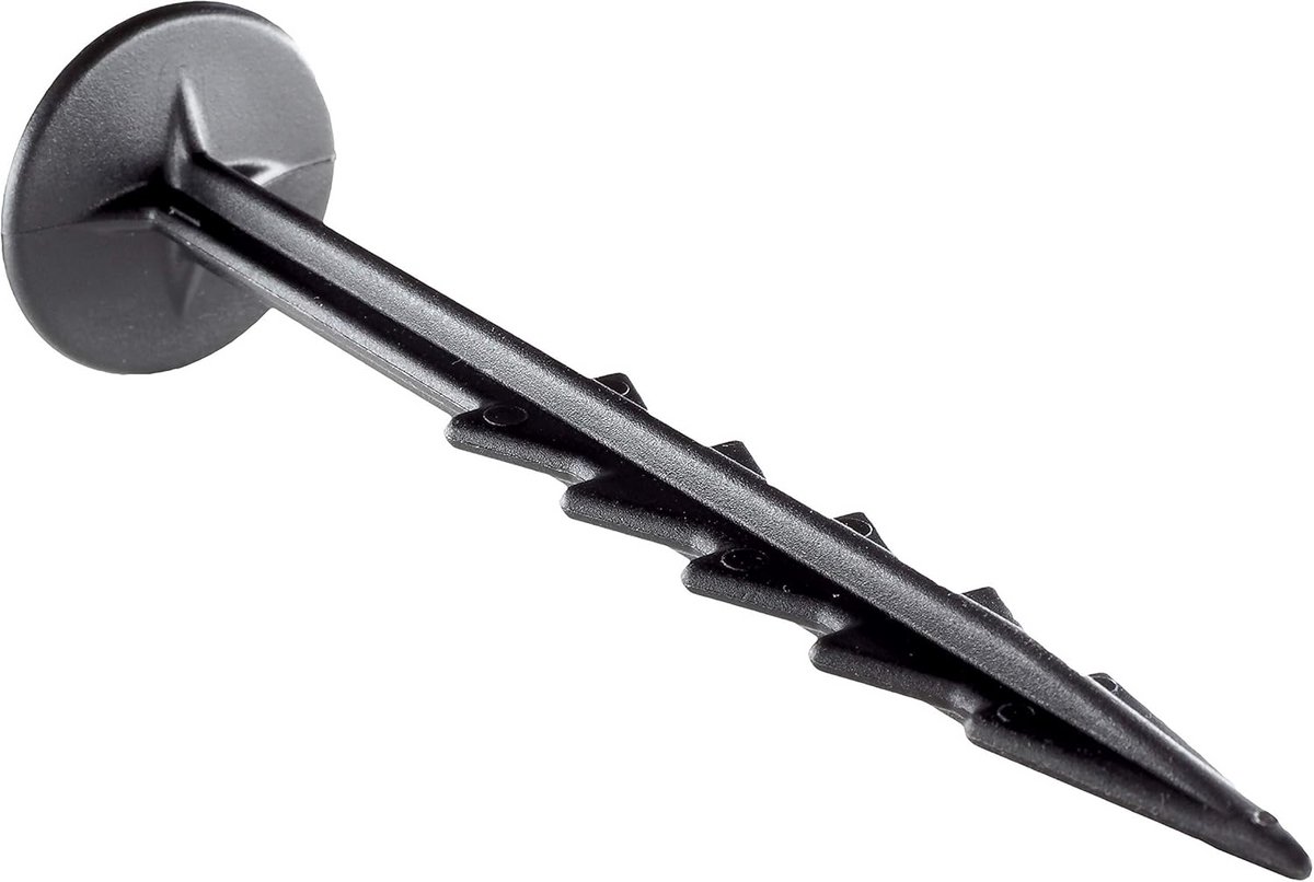 Kunststof Tuinstekers voor Grondzeil en Worteldoek - Stabiele Ankerpennen (150mm, Zwart)