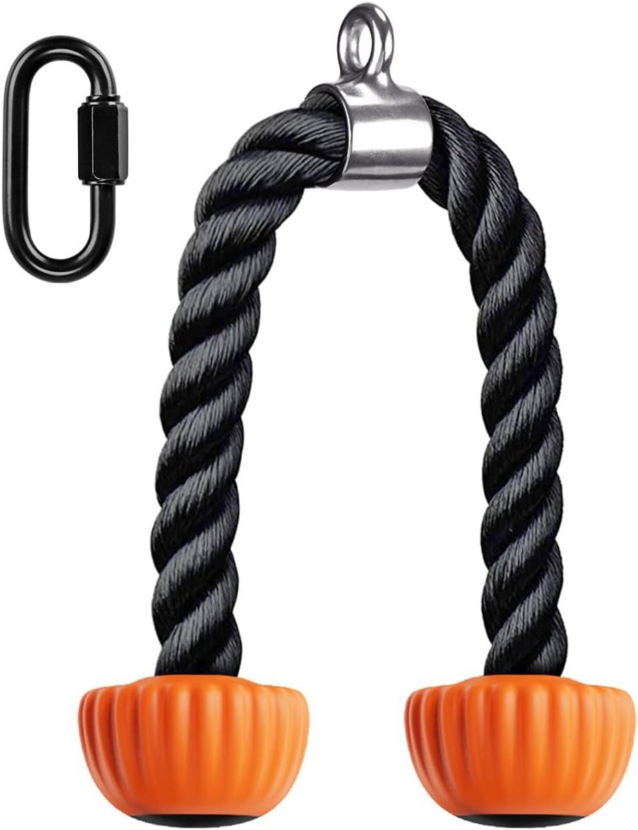 Triceps Touw voor Kabelmachine en Katrolsystemen - Sterk Nylon Fitness Touw