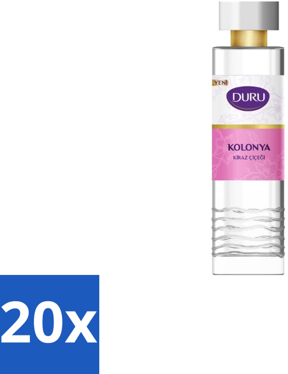 20 x Duru – Eau de Cologne – Kersenbloesem -Handdesinfectie – 400 ml - Eau De Cologne - Kersenbloesem - Hygiëne - Handdesinfectie - Ethanol