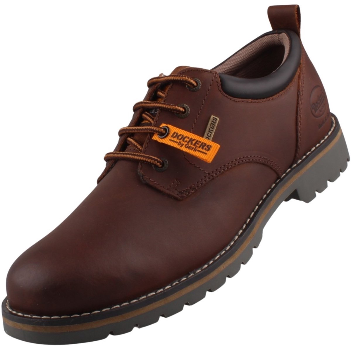 Dockers by Gerli heren lage leren schoenen bruin