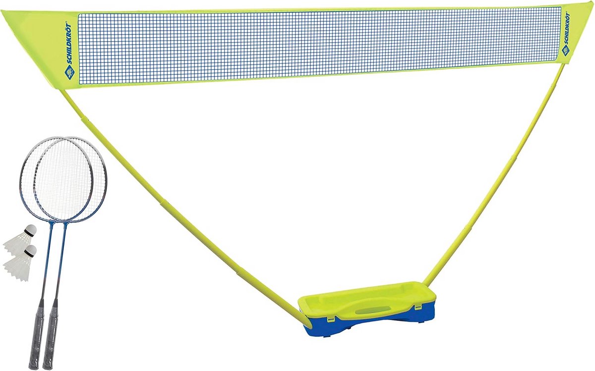 Complete Badmintonset Inclusief Net, 2 Rackets en Ballen - Draagbare Reisset