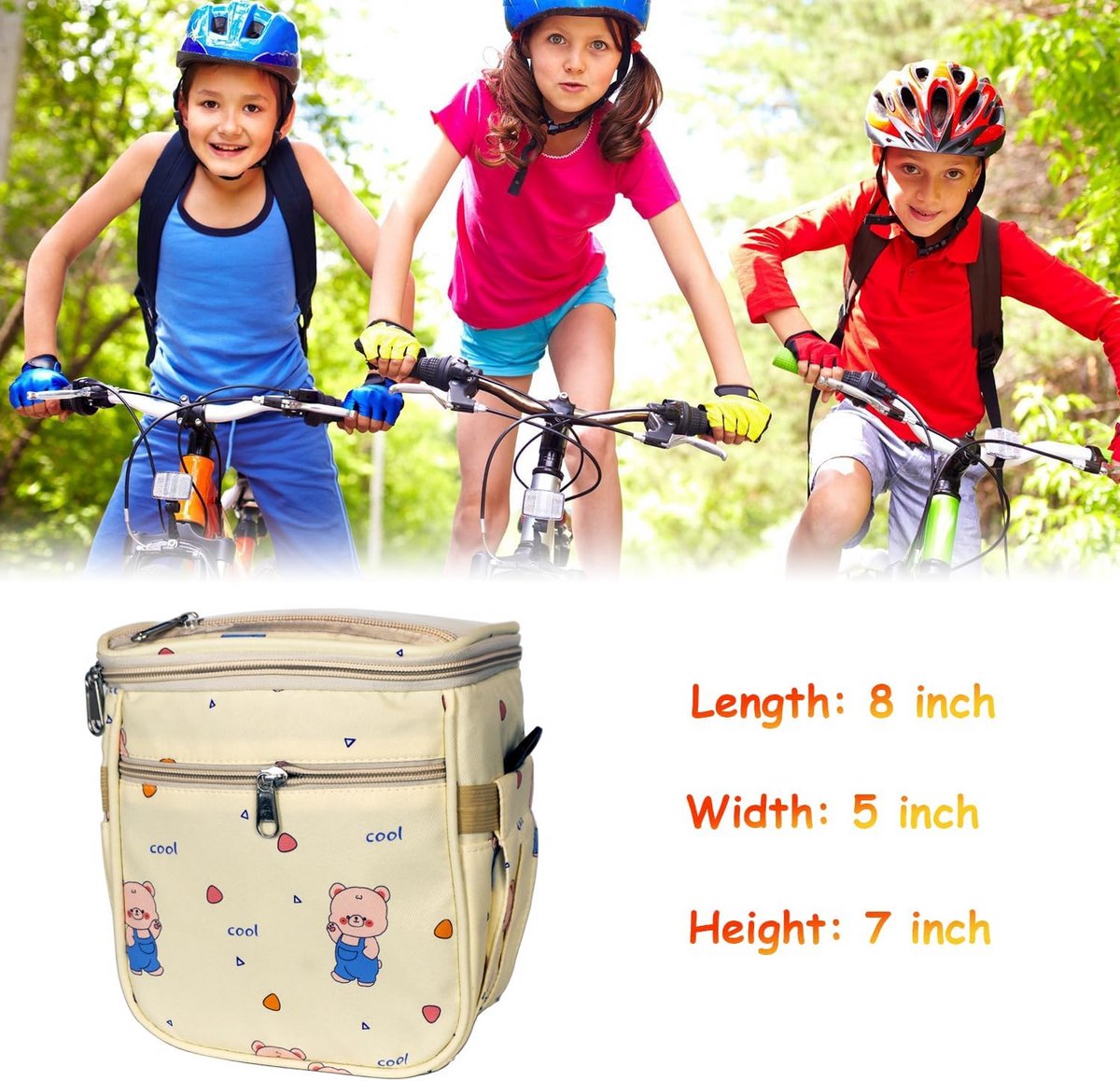 Kinderfietsmandje Stuurmandje voor Meisjes en Jongens - Decoratieve Fiets Accessoire voor Loopfiets, Driewieler en Scooter