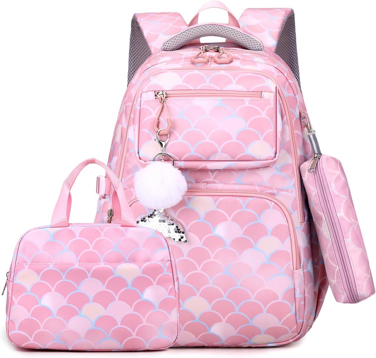 Schooltas Set voor Meisjes: Rugzak, Thermotas en Pennenzak