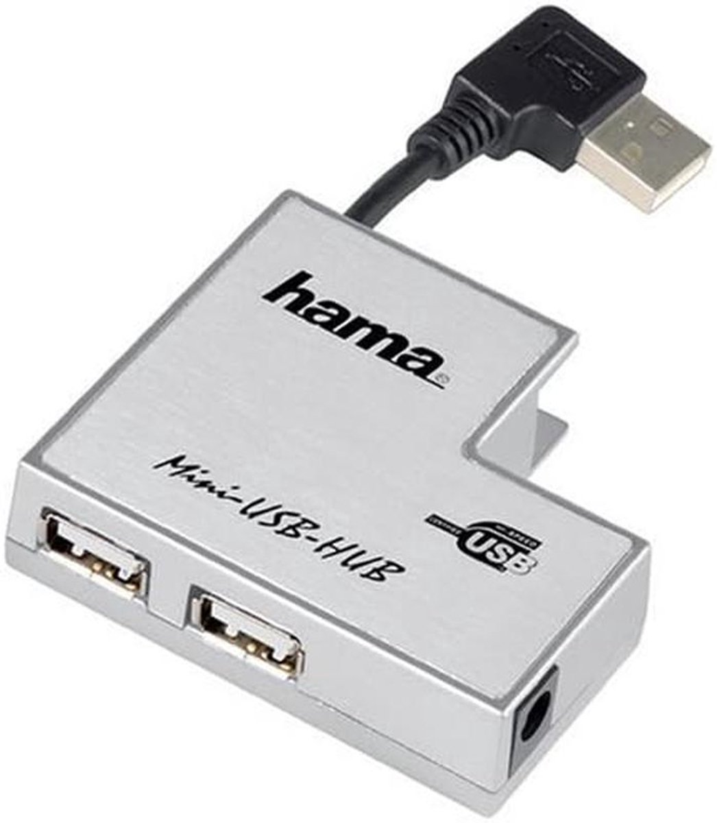 USB 2.0 Hub voor Laptop 1 naar 4 Poorten