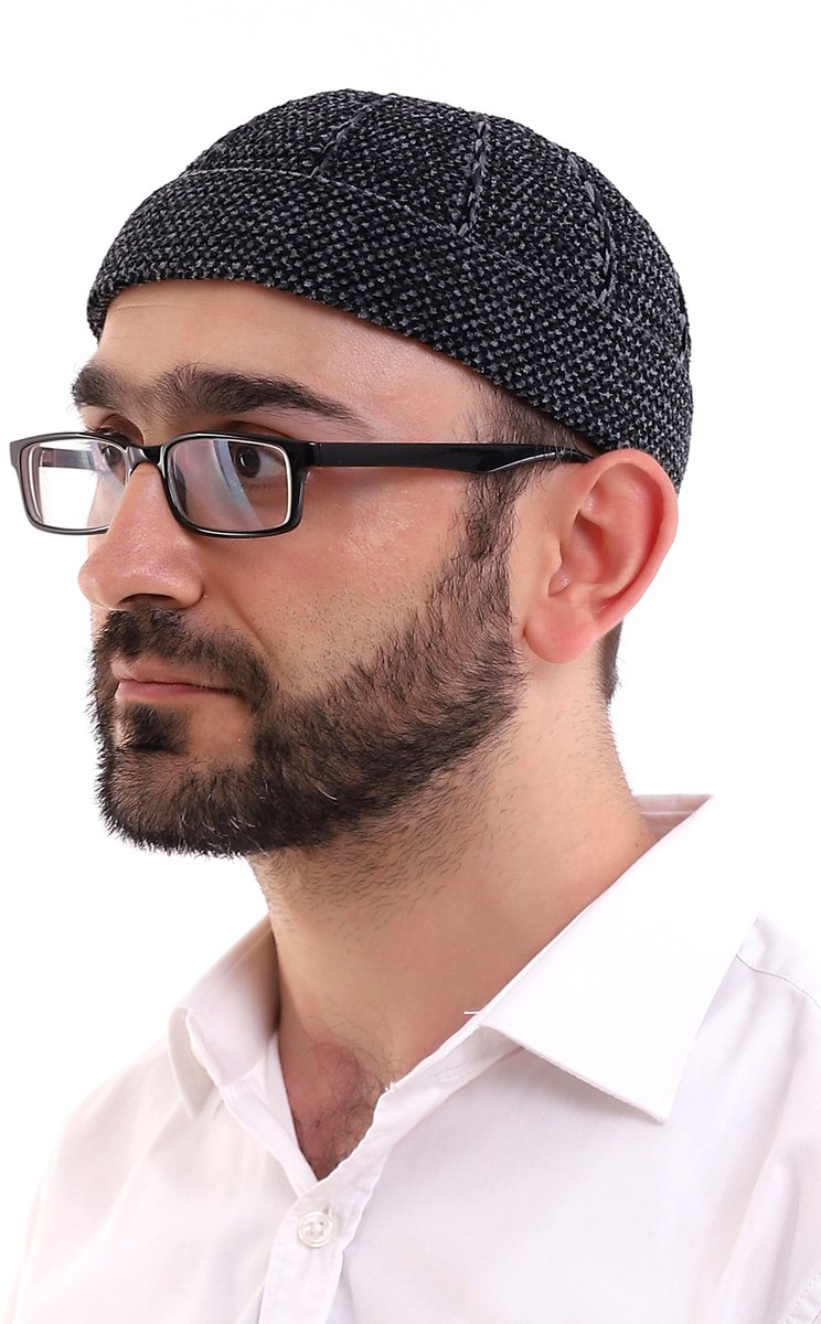 Ihvan Online Turkse Winter Fluwelen Roll-Up Kufi Muts Voor Heren – Taqiya, Takke – Warme Islamitische Gebedsmuts – Perfect Als Islamitisch Cadeau