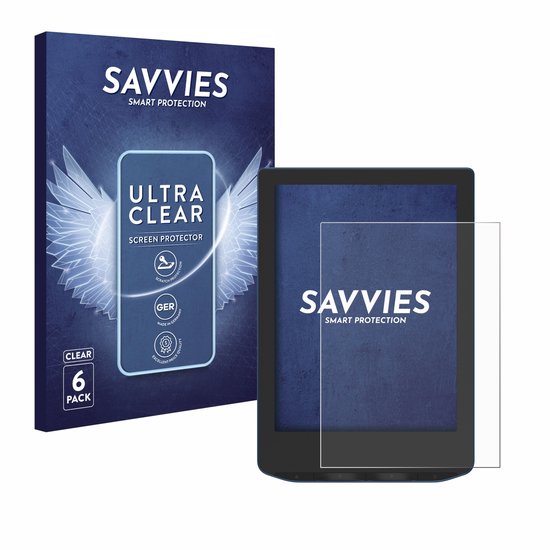 Savvies - Protecteur d'écran pour PocketBook Verse Pro Color - Film de protection en aluminium transparent (6 pièces)